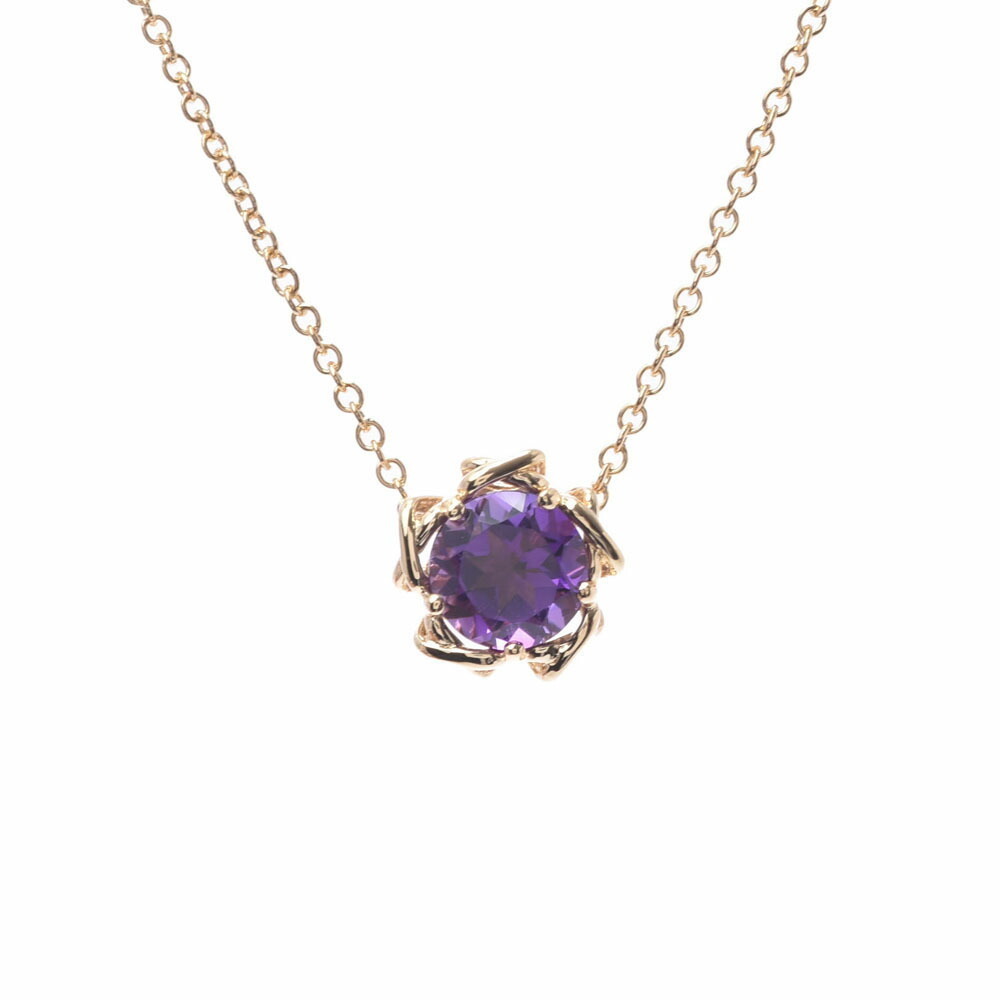 TIFFANY Amethyst Necklace Yellow Gold